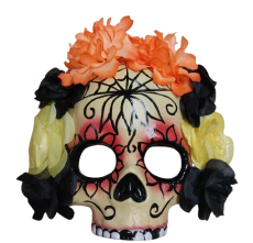 DOD Skull Mask with Flowers